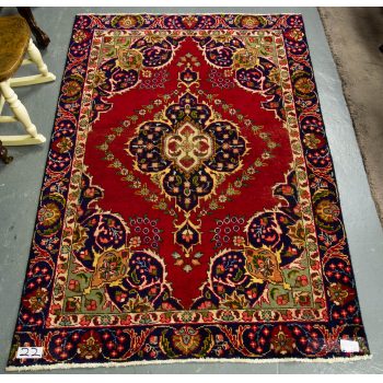 Red Ground Persian Tabriz Runner With Floral Deign 191l X 133w Price includes nationwide delivery