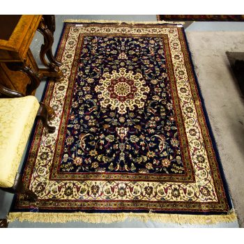 Kashmir Blue Ground Rug 230l X 156w Price includes nationwide delivery
